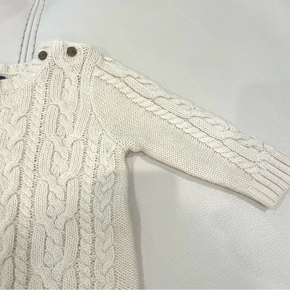 Baby Gap Cotton Cream Cable-knit Onesie Romper One-Piece Size 6-12 months